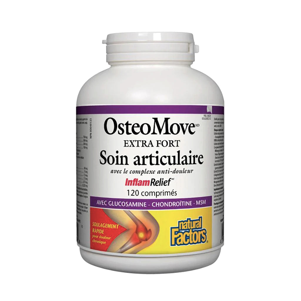 OsteoMove Extra-Fort - Soin articulaire - Natural Factors - 120 ou 240 comprimés